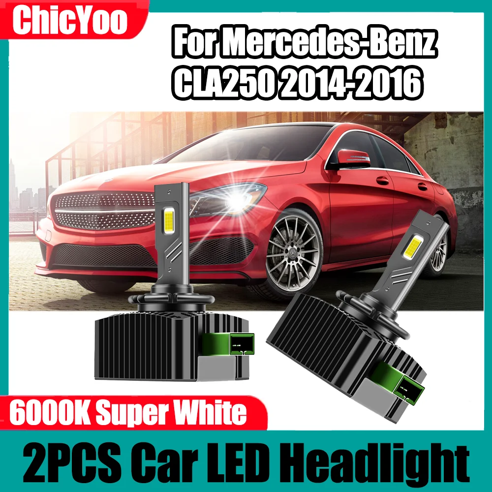 

2 шт. 30000LM HID ксеноновые лампы для фар 120W Canbus без ошибок Turbo Auto Lamps 6000K Super White 12V для Mercedes-Benz CLA250 2014-2016