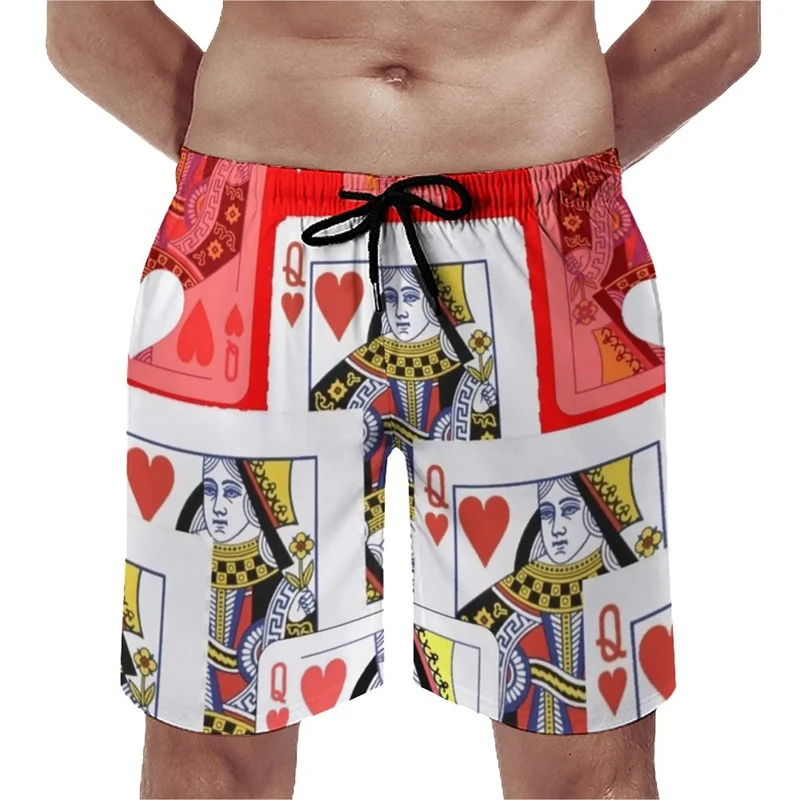 Playing Poker Board Hip-hop Short Pants Fashion Design Beach Shorts Casual Streetwear Men Shorts Oversized Beach Shorts Trunks