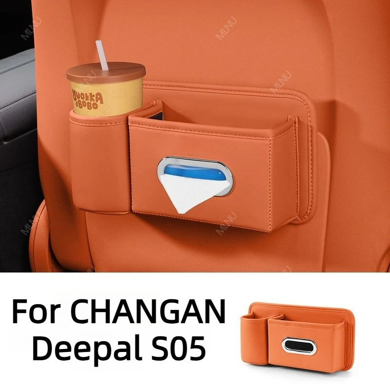 Seat Back Storage Organizer For CHANGAN Deepal S05 2026/2025 Accessories,Leather Material Heavy-Duty,Non-Slip,Noise-Reducing