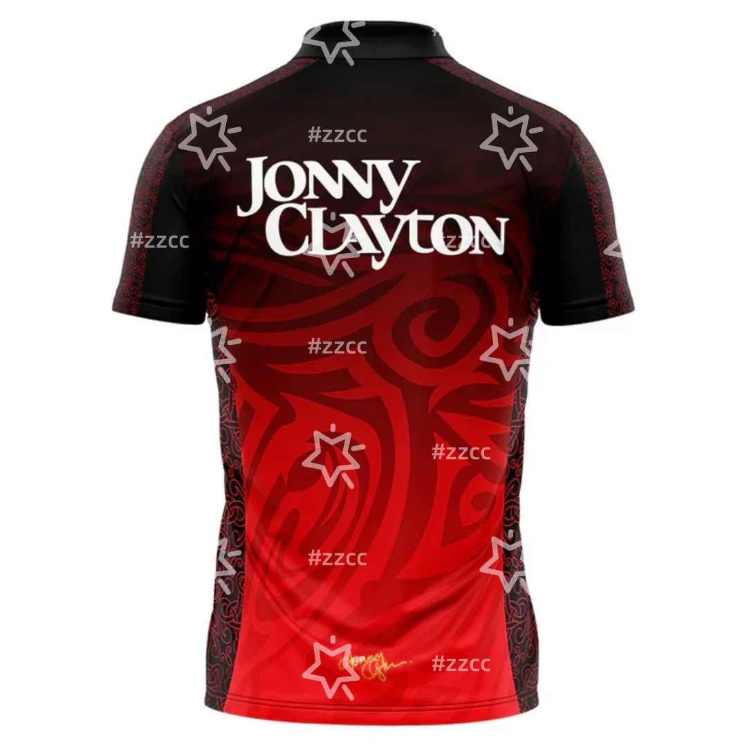 Jonny Clayton 50 Year Player Edition Shirt Dart Zipper Polo Shirt Sports Dry Quickly Men's T-Shirt Children's Clothing Tee Woman