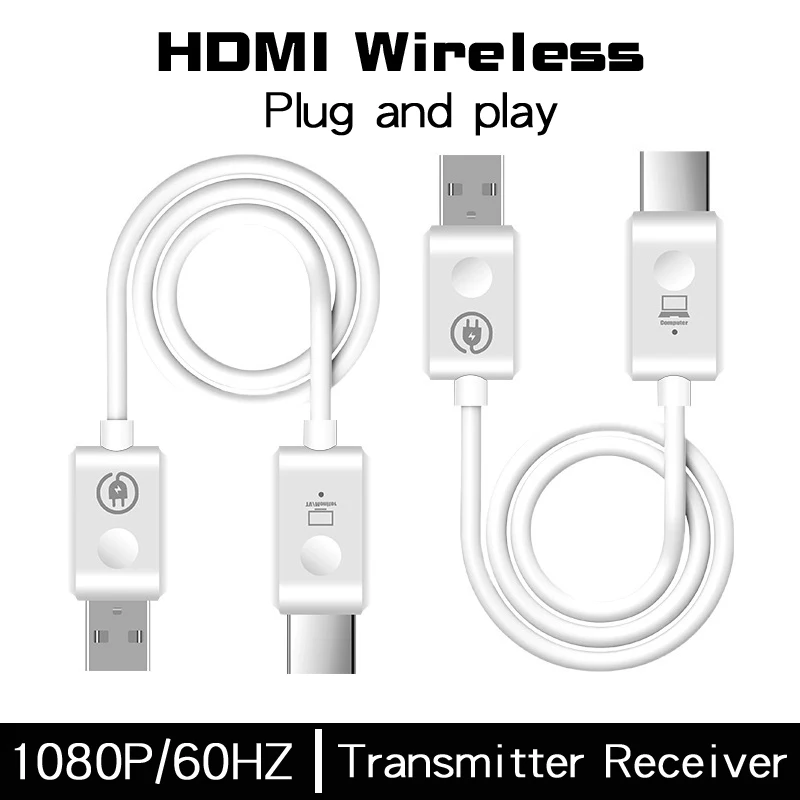 

5.8G 1080P Wireless HDMI Transmitter Receiver PC laptop screen projector Plug and play