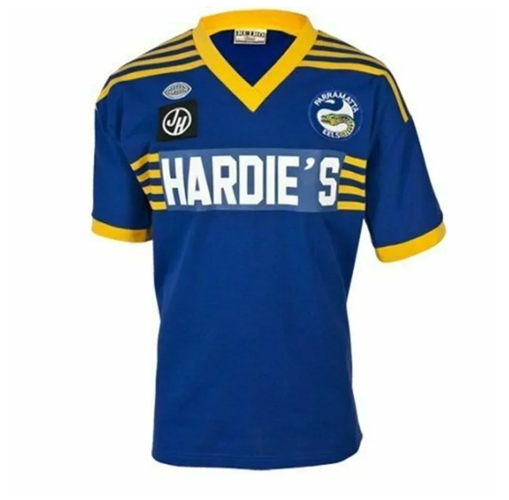 1982 Parramatta Eels Men\'s Retro  Rugby Jersey Sport Shirt S-3XL Customize