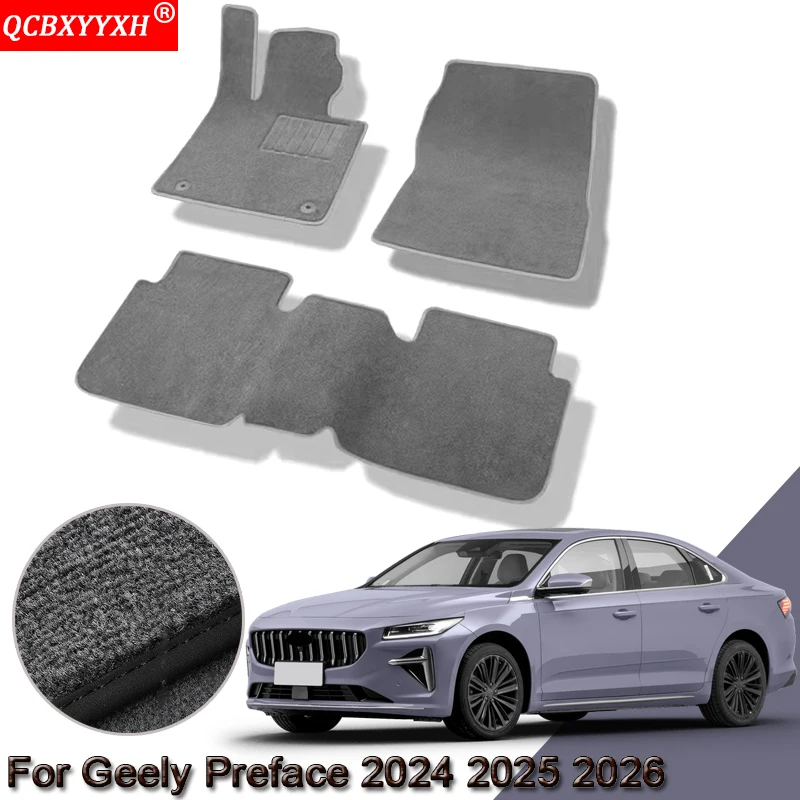 Custom Car Floor Mats For Geely Preface 2024 2025 2026 Waterproof Non-Slip Floor Mats Internal Protection Carpets Rugs Accessory