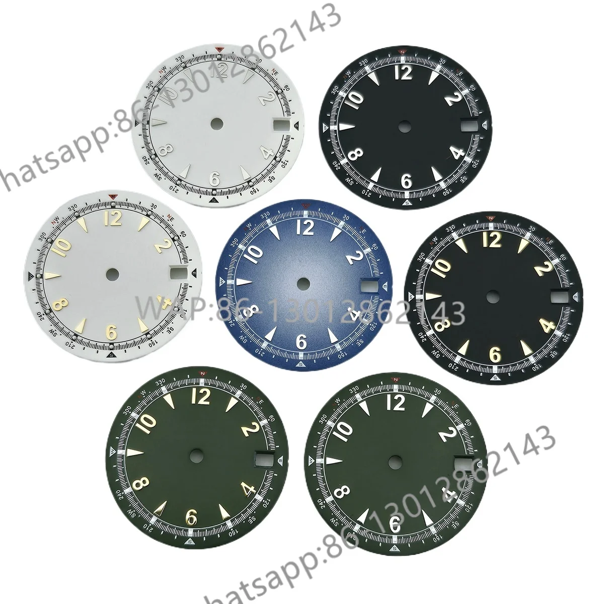 28.5mm Sterile Watch Face Green Luminous Fit NH35 Movement Watch Dial