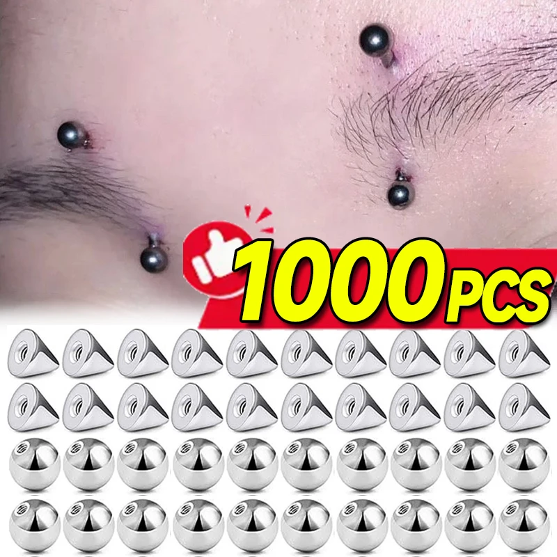 Stainless Steel Replacement Piercing Balls Spike 3mm Body Jewelry Piercing Barbell Attachments DIY Piercing Body Jewelry Parts