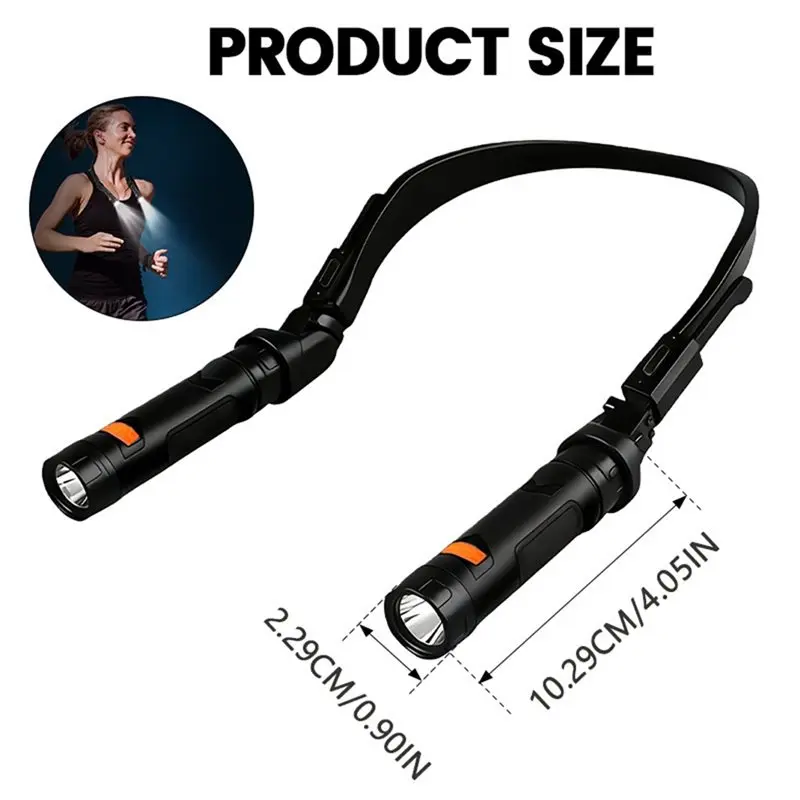 TFORU-Rechargeable LED Neck Light Magnetic Hands Free Work Flashlight For Outdoor Camping Mechanics & DIY