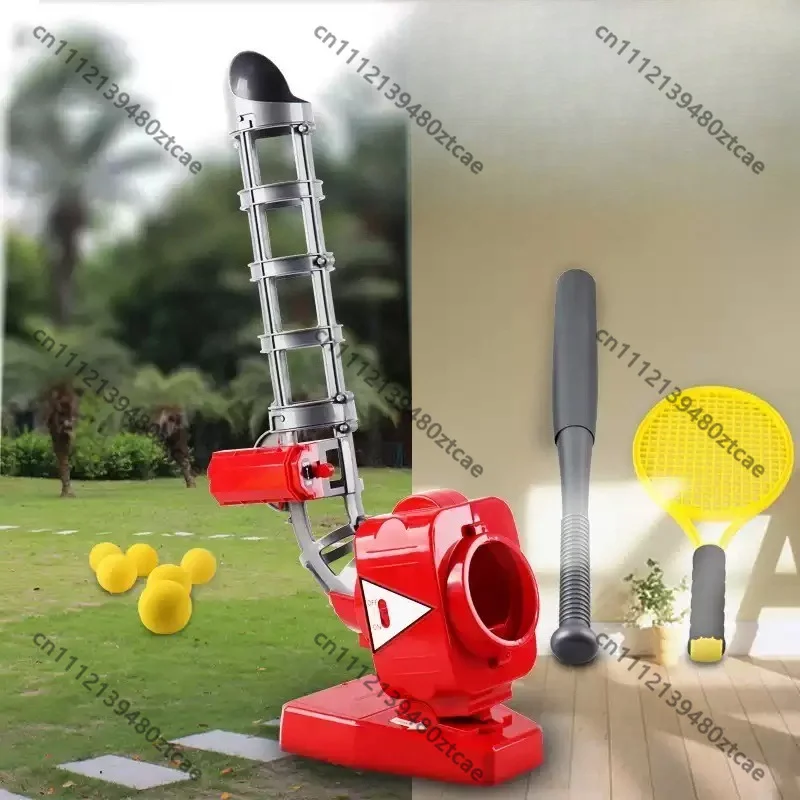 Kids Tennis & Baseball Automatic Ball Launcher Toy Indoor Outdoor Sports Play Equipment For Kindergarten Children Sports Game