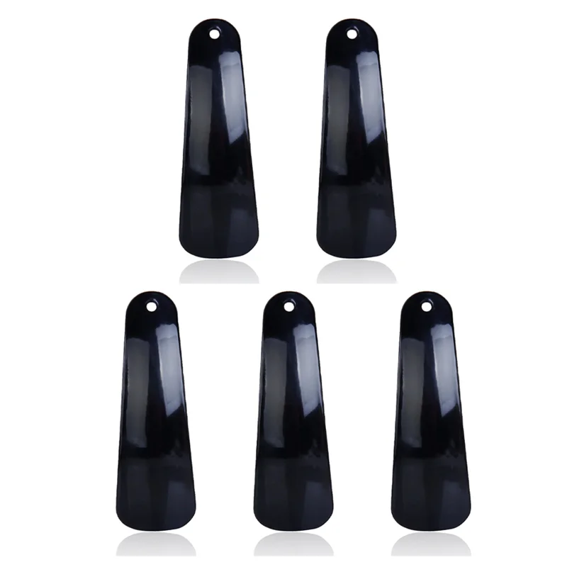 BEDW-5Pcs 4.7 بوصة رافع لقرن الحذاء البلاستيكي المرن القوي باللون الأسود