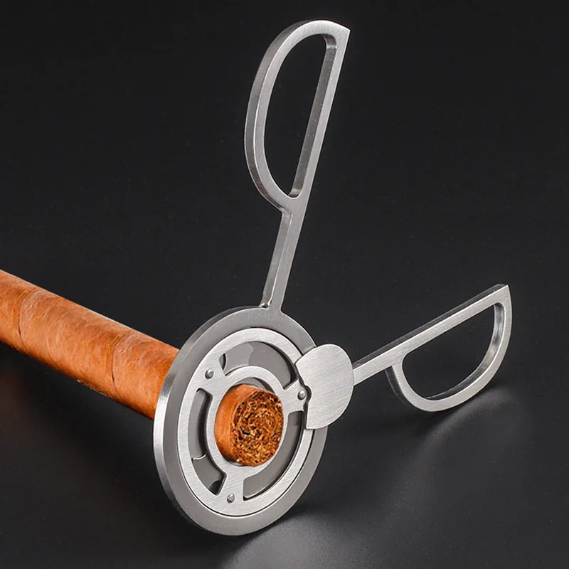 

Windmill Shape Cigar Cutter Cigar Scissors Knife Sharp Blade Stainless Steel Round Cigars Scissors Puncher Smoking Cigars Tool