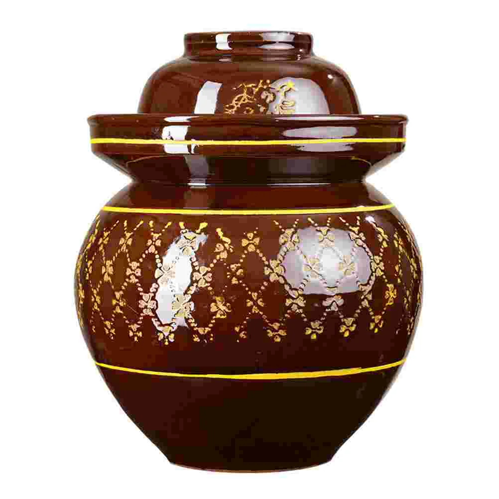 

Kimchi Altar Ceramic Sealing Jar Pickles Canister Large Capacity Food Home Use Salted Old Fashioned Sealed Eggs