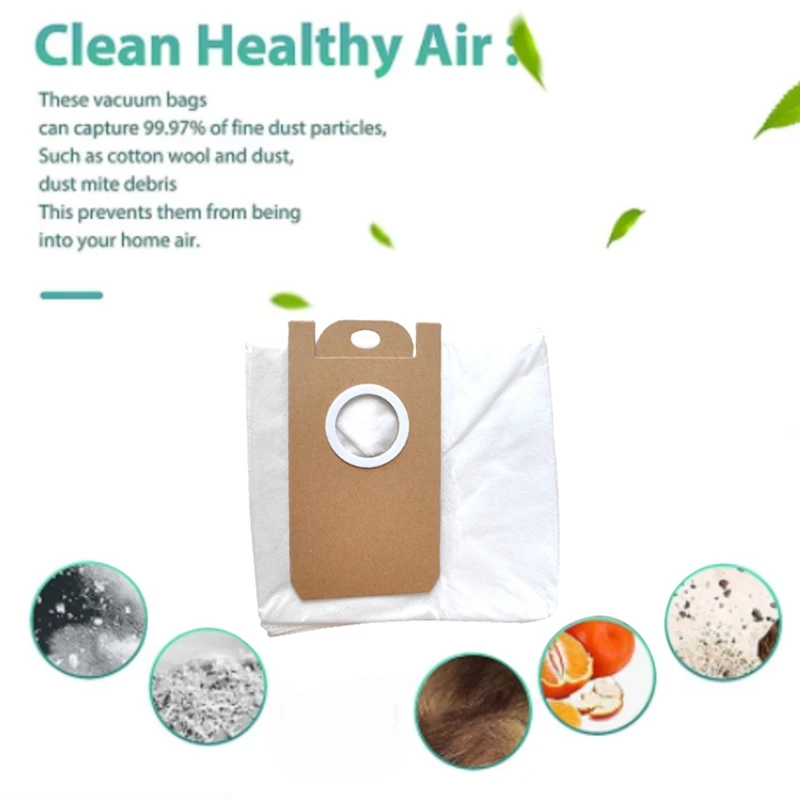 3ชิ้นอุปกรณ์ทดแทนสำหรับ R30 abir หุ่นยนต์ดูดฝุ่นถุงหูรูดถุงใส่ขยะทำความสะอาดในครัวเรือน