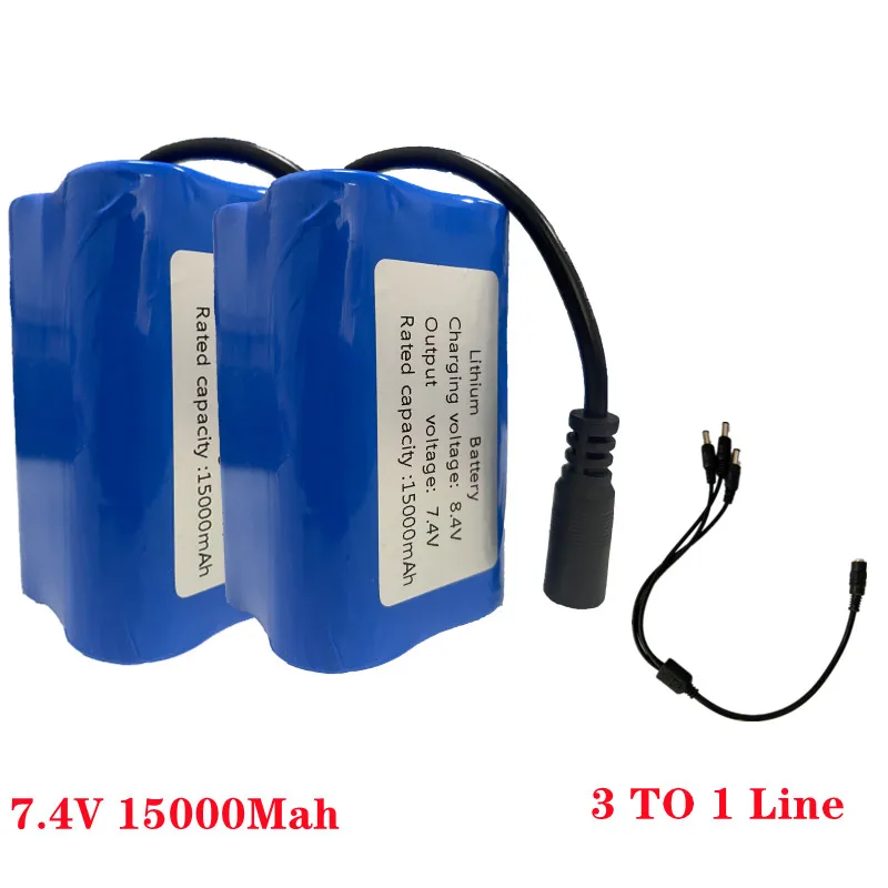 V900 T188 T888 2011-5 V18 V700 V020D16 D18 RC Fishing Bait Boat Spare Parts 7.4V 12800MAH 15000MAH Battery/USB Line/Charger