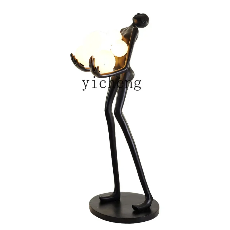 ZK Modern Humanoid Art Sculpture Creative Floor Figure Ornament Home Exhibition Hall Hotel FRP Large Decoration