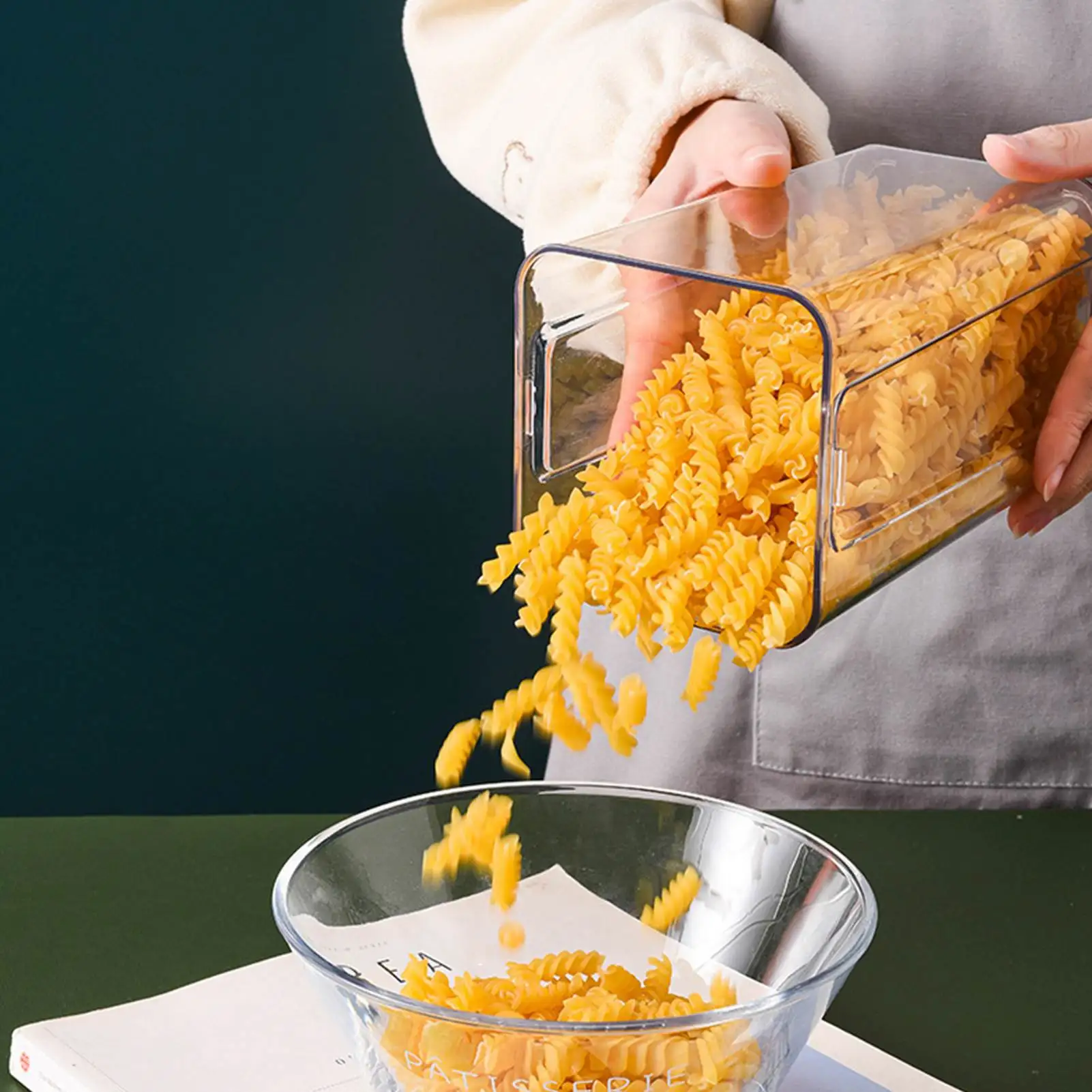 

Герметичный контейнер для хранения пищевых продуктов, 1800 мл, ПЭТ, ПП, штабелируемый, прозрачный для кладовой для зерновых круп