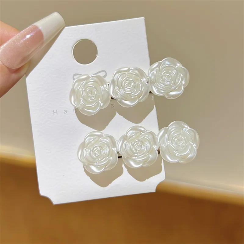 

Retro Camellia Flower Hair Clip Elegant Girl Women Side Bangs Clip Fashion Hairpin Hair Accessories Girls Gifts