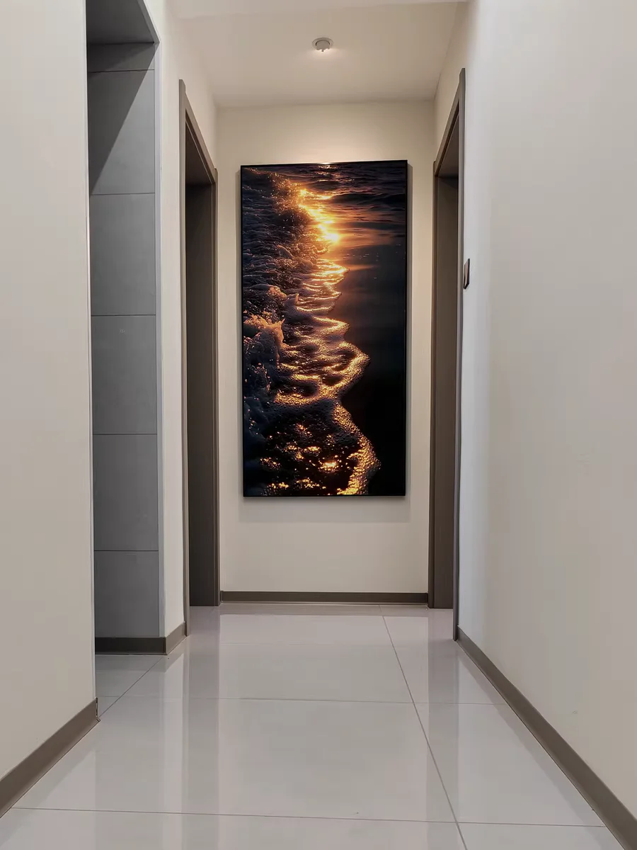 Wall decoration, dreamy beach art, LED wall lights, bedroom, study, living room, dining room, lobby, hanging paintings YX582TB