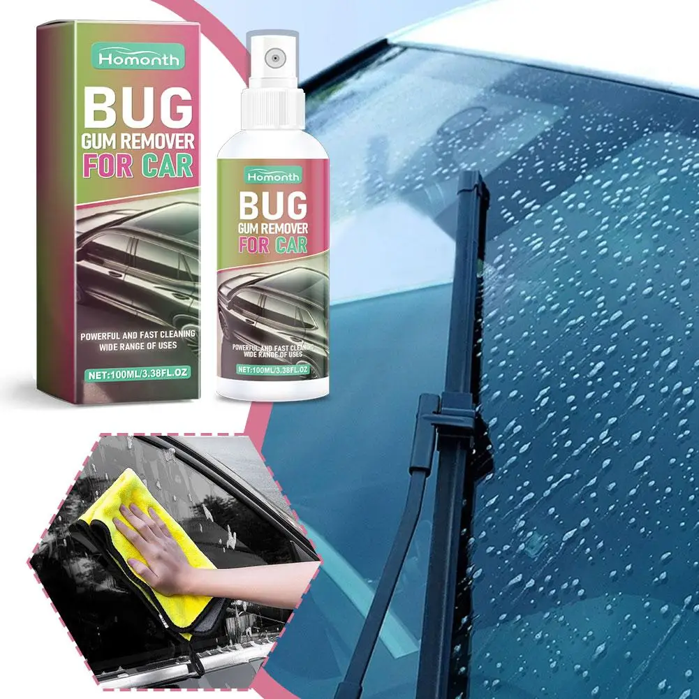 100ml Car Cleaner Shellac Bird Droppings Remove Cleaner Car Protect Dissolve Paint Car Stains Foam M5D2