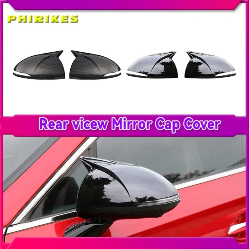 Suitable for modern Sonata DN8 2020 2021 rearview side mirror cover decorative shell with carbon fiber texture appearance