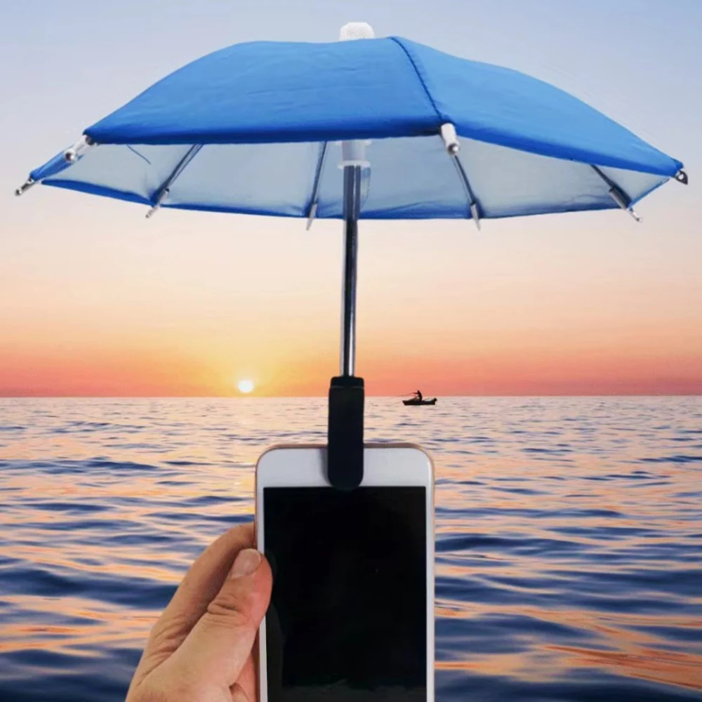 Mini & Portable​​ Phone Sunshade Umbrella​​ ​​Waterproof​​ ​​Cute Design​​ ​​Motorcycle Phone Bracket​​ Waterproof