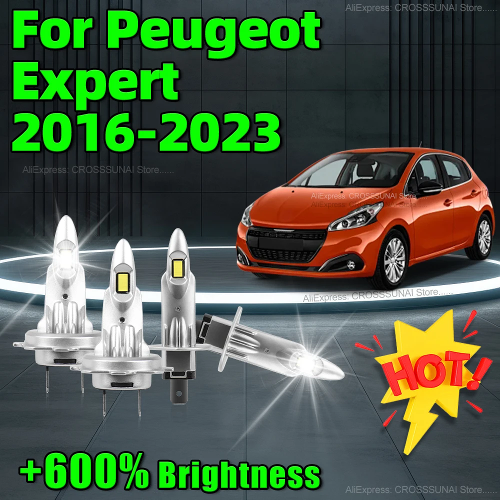 

2/4Pcs LED Headlight 1:1 Mini Size Car Lights 6000K Wireless Bulb For Peugeot Expert 2016 2017 2018 2019 2020 2021 2022 2023