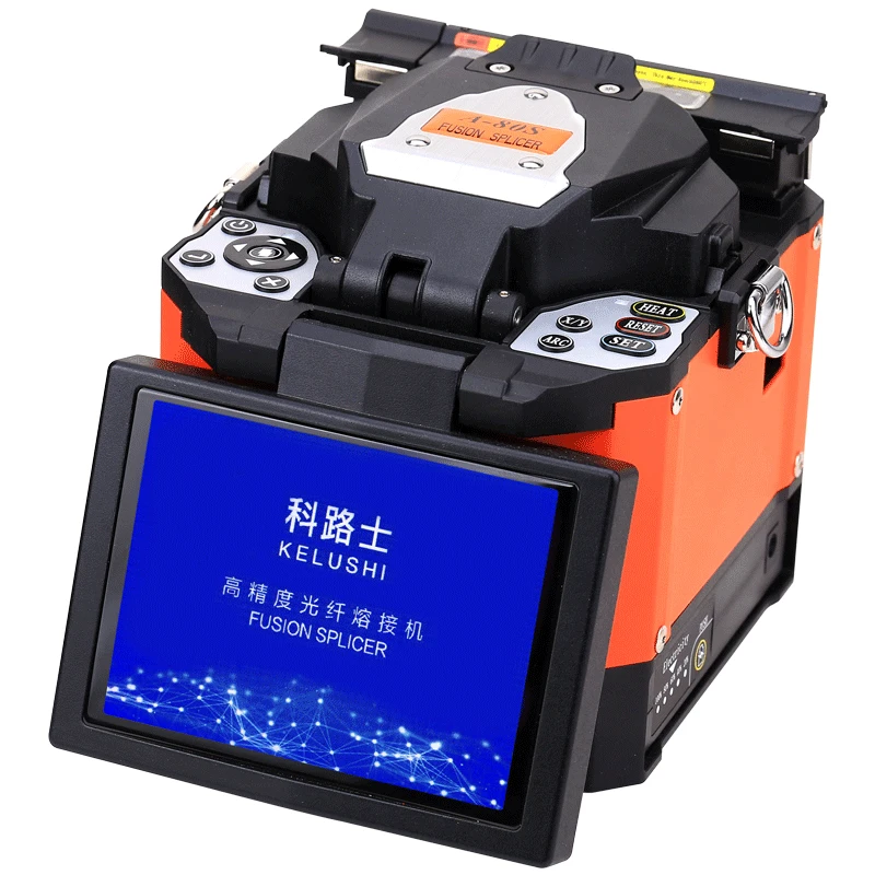 

New Portable FTTH Optical Fiber Splicer Splicing Optical Fiber Cleaver Wire Stripper Welder Machine Fusion Splicer A-80S