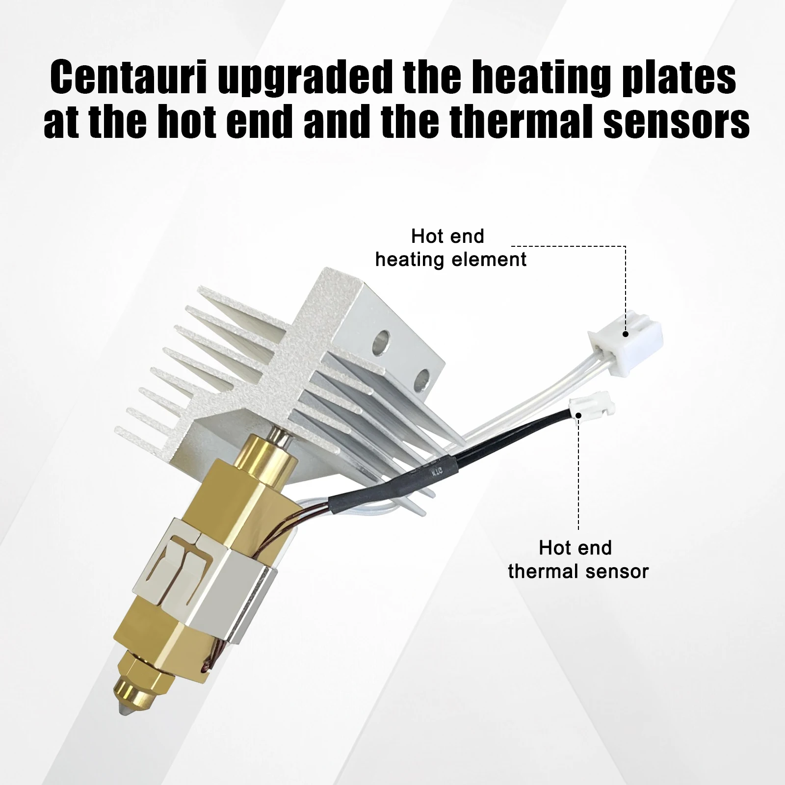 Hotend Kit Thermistor Ceramic Heater For Elegoo Centauri Upgraded Heating Element Thermal Sensor For Centauri Carbon 3D Printer