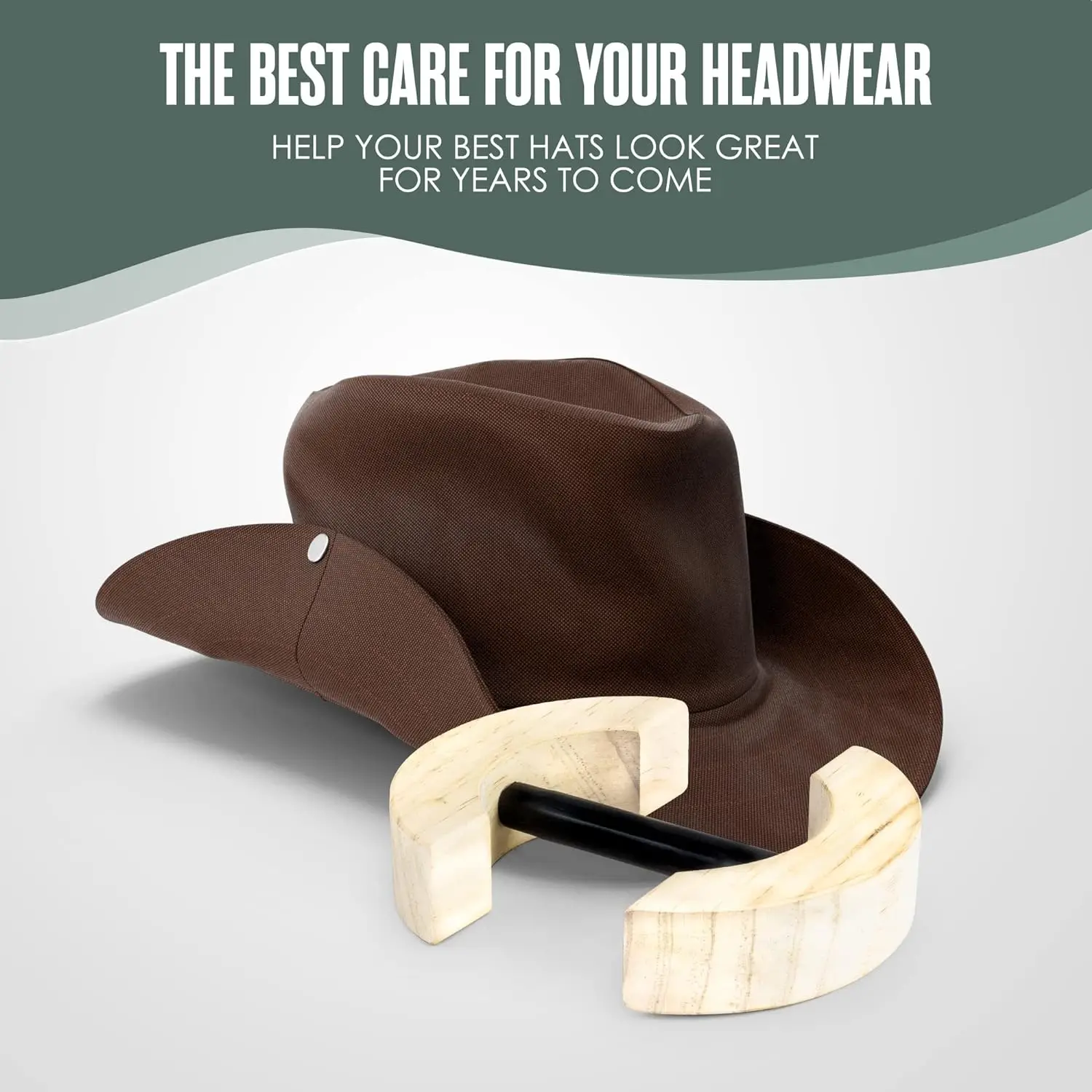 Ensanchador de sombrero para hombre y mujer, sombrero ajustable de madera, sombrero de béisbol vaquero, sombrero de paja, sombrero Fedora ovalado de fieltro