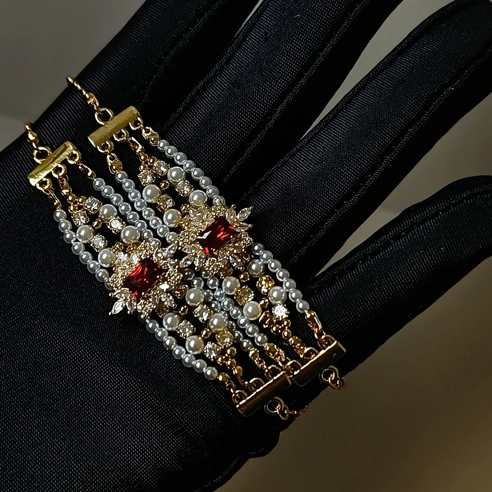 

D09-P902 детская игрушка, кукла BJD 1/3, большая кукла-девочка SD 17, реквизит для фотосессии, украшения, аксессуары, красный браслет, 1 пара