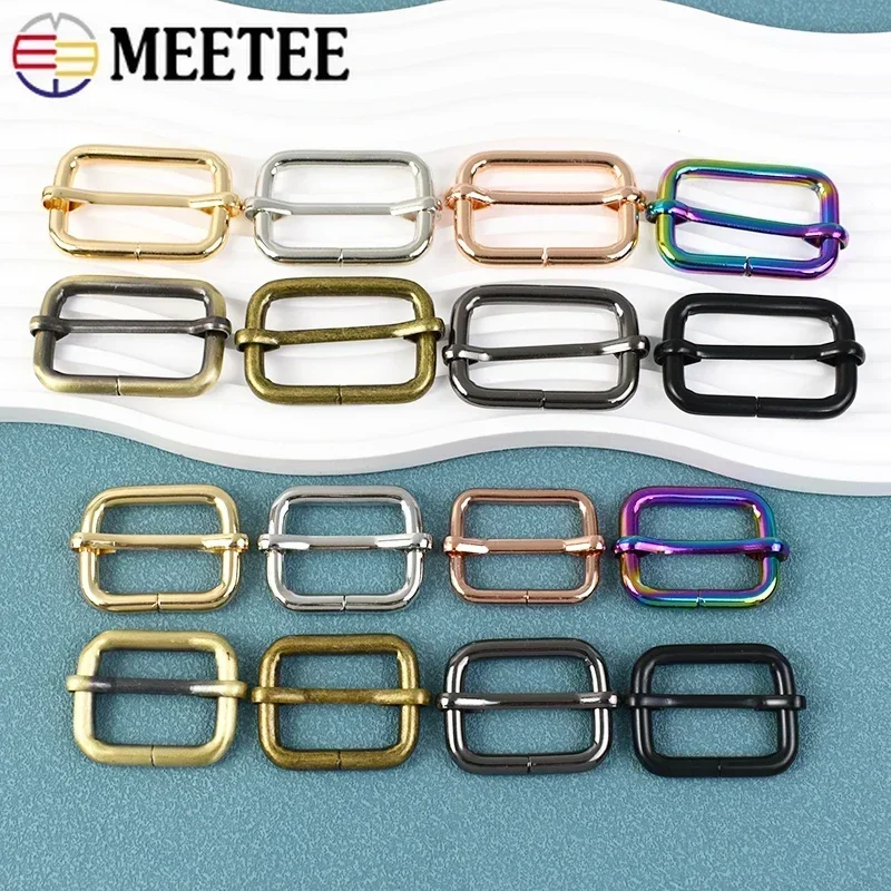 5/10Pcs 16-50mm Metal Buckle for Bag Strap Handbags Tri-glides Roller Pin Buckles Slider Adjuster Clasp DIY Sewing Accessoies