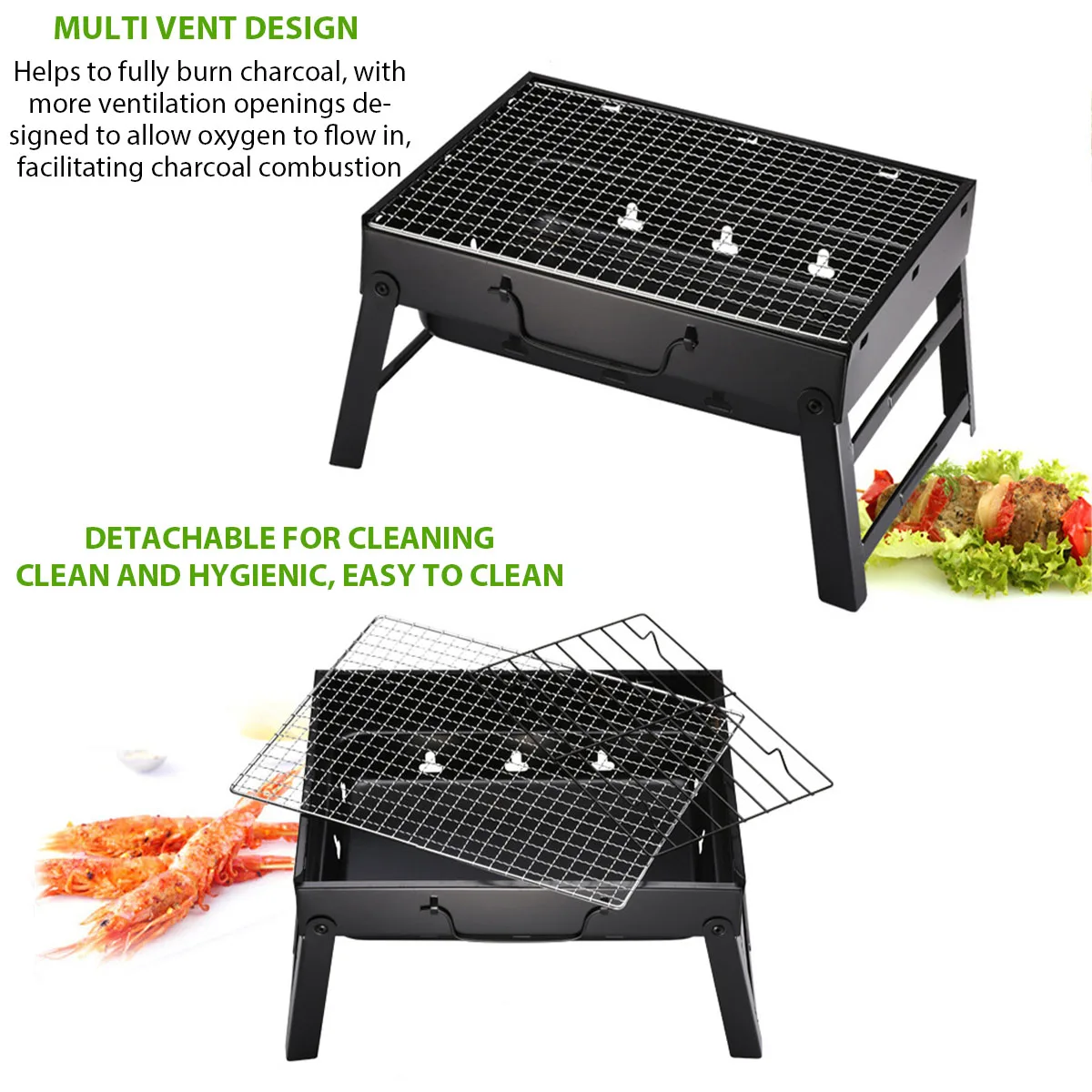 Portable Mini BBQ Charcoal Grill 3