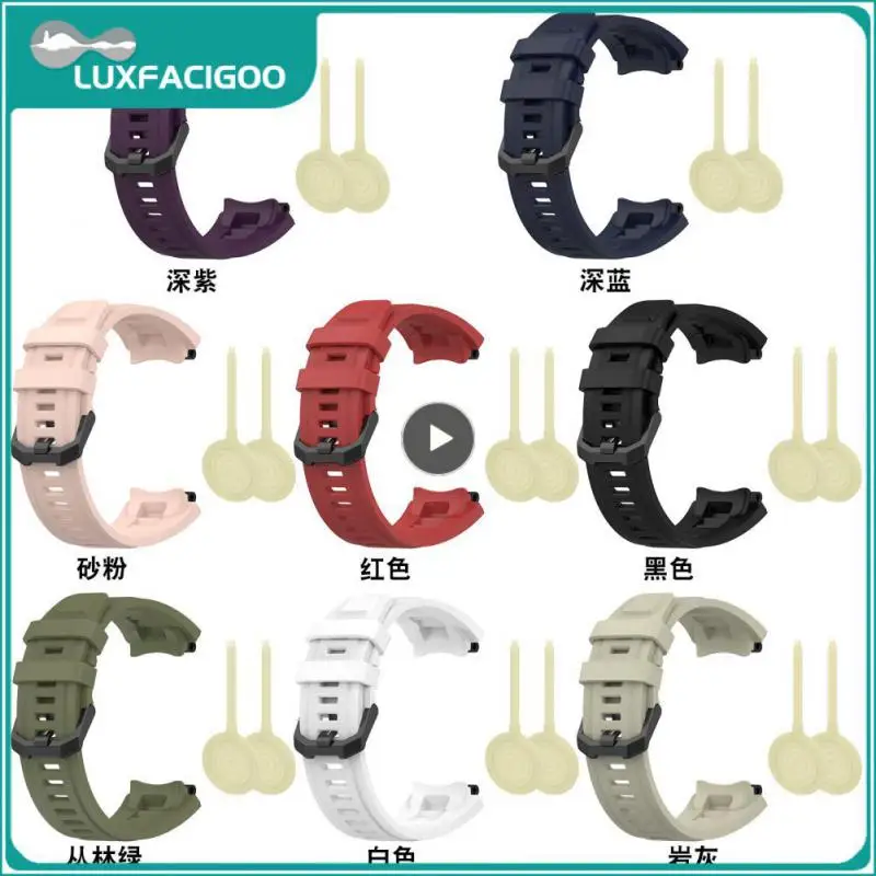 ด้วยเครื่องมือ Watchband Correa หนาสายคล้องคอ Breathable เหงื่อสายนาฬิกาสําหรับ Huami Amazfit T-rex2 กันน้ํา