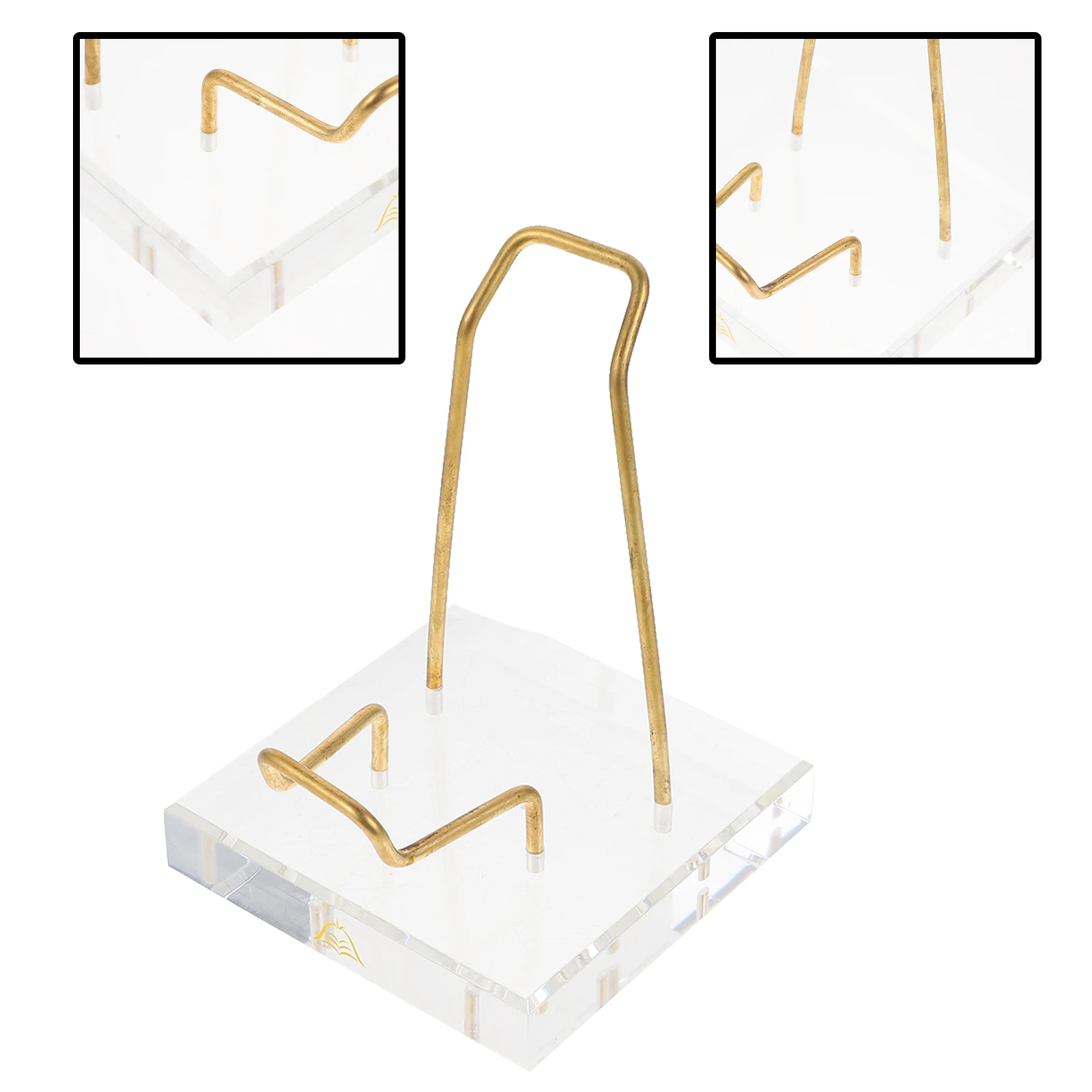 Display Stand Base Easel Clear for Stands Rock Risers Pedestal Acrylic Case Crystals