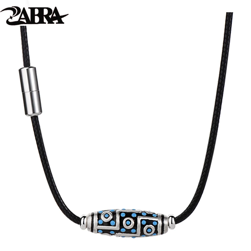 ZABRA 999 Czysty srebrny emaliowany koralik transportowy Road Road Tong Naszyjnik męski i damski