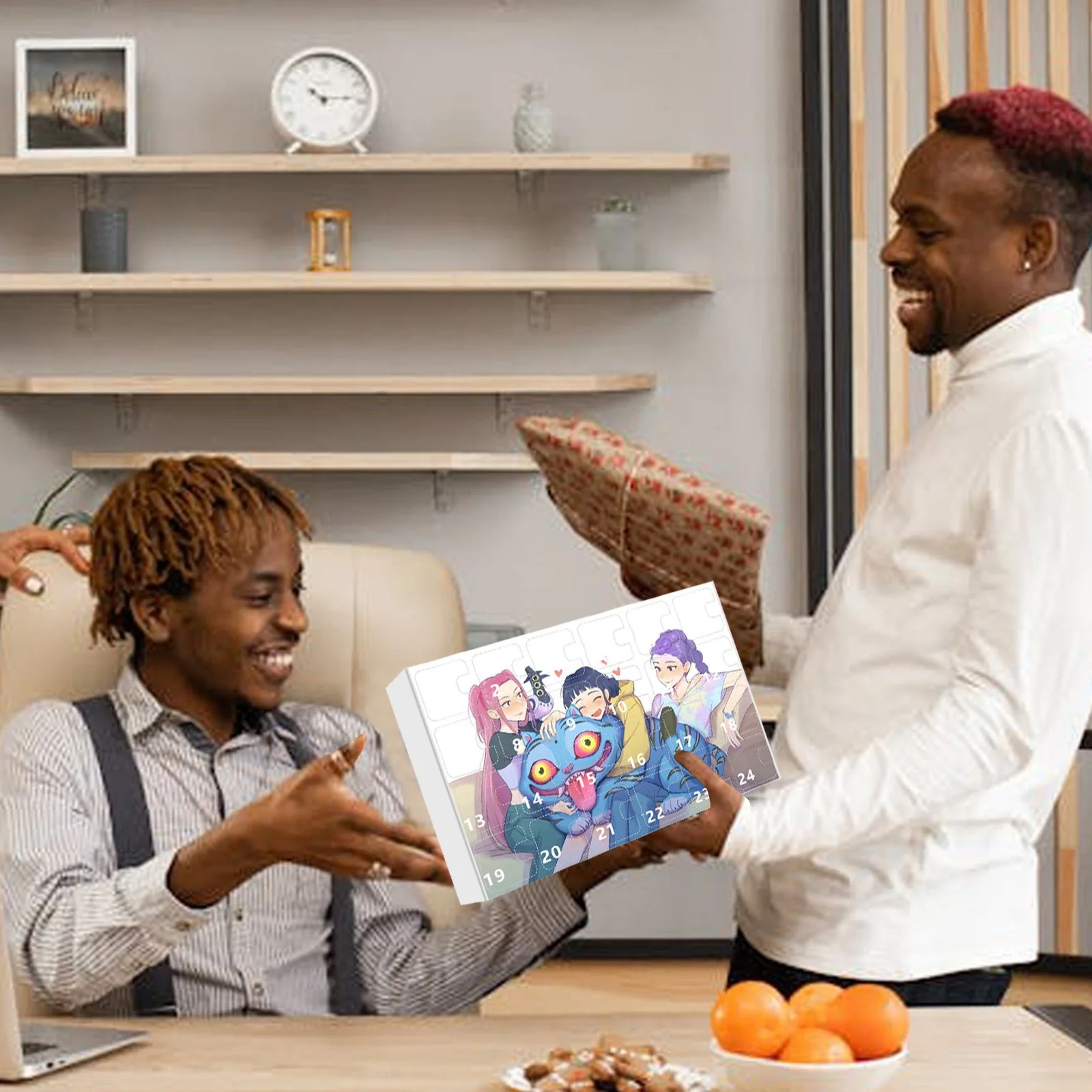 Kpop Demon Hunters Christmas Blind Box 24pc Advent Calendar Surprise Blind Boxes  Rumi Mira Zoey Jinu Keychain Christmas Gifts