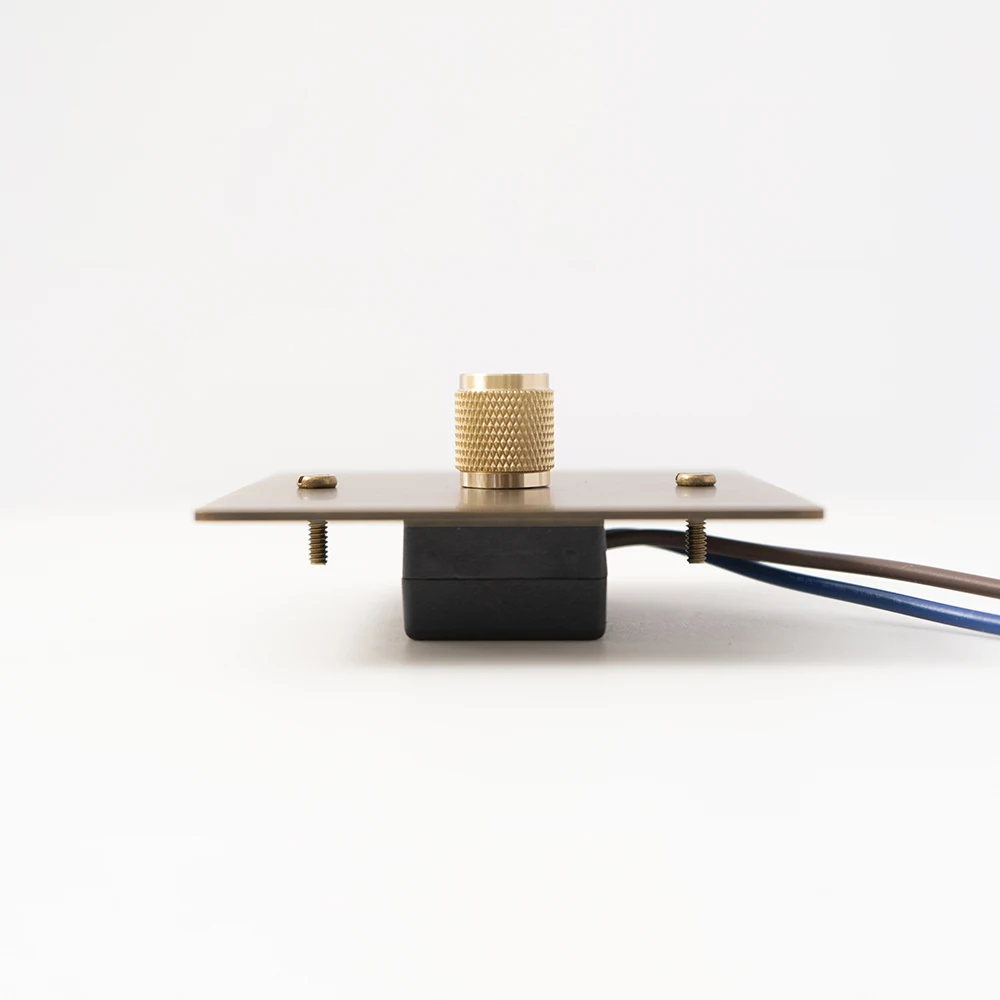 Retro 86 Typ Kreuzgerändelter Kippschalter Vintage Messingplatte CE 220V EU-Steckdose Dimmer für Büros Hotels Hardware – Detail 10