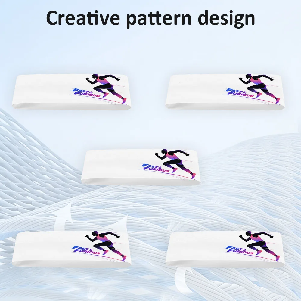 4pcs unisex sweat resistant sports headbands suitable for basketball, fitness, and marathon personalized patterns