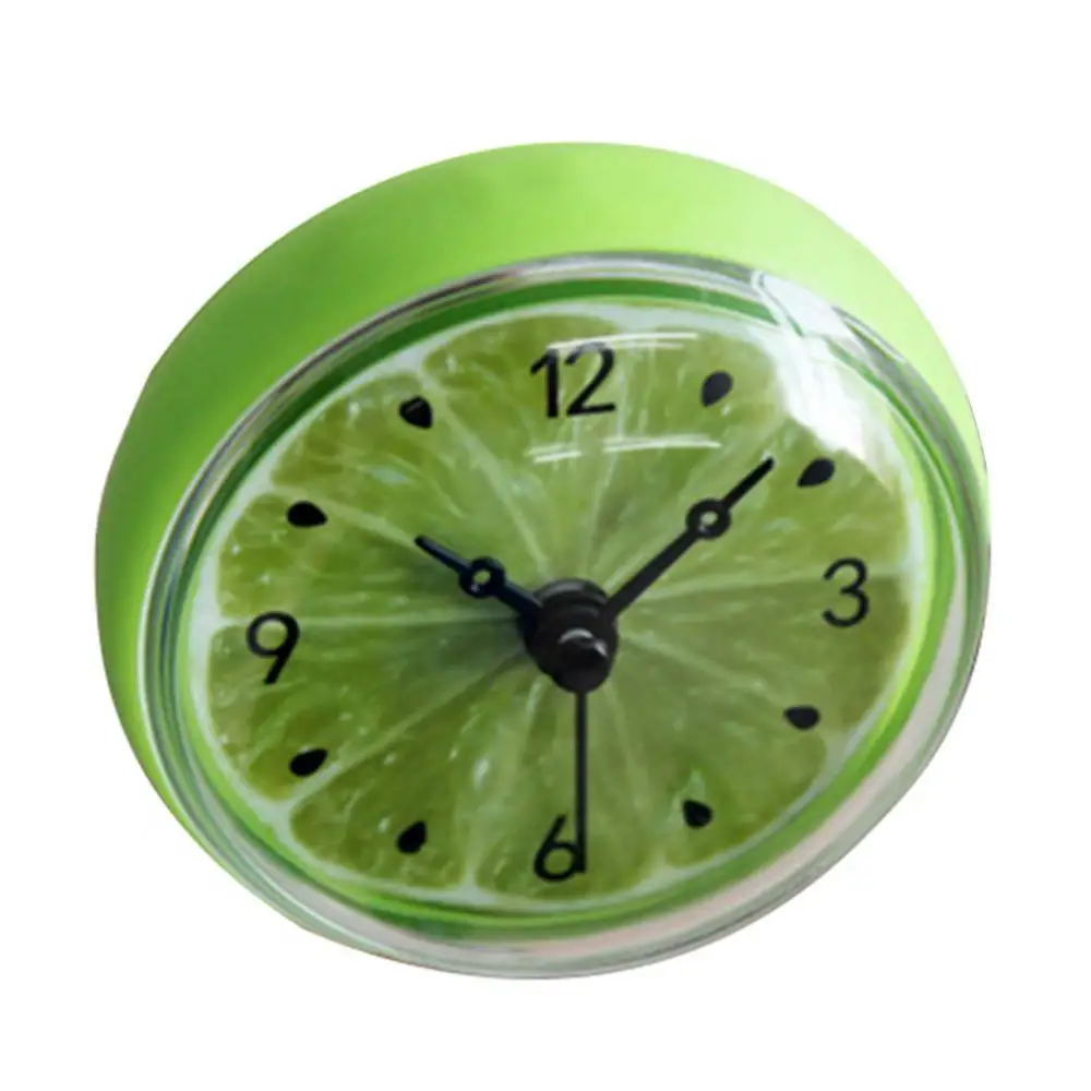 Wall Clock Clock Bathroom Kitchen Waterproof Fruits Lemon Suction Cup Refrigerator Wall Clock