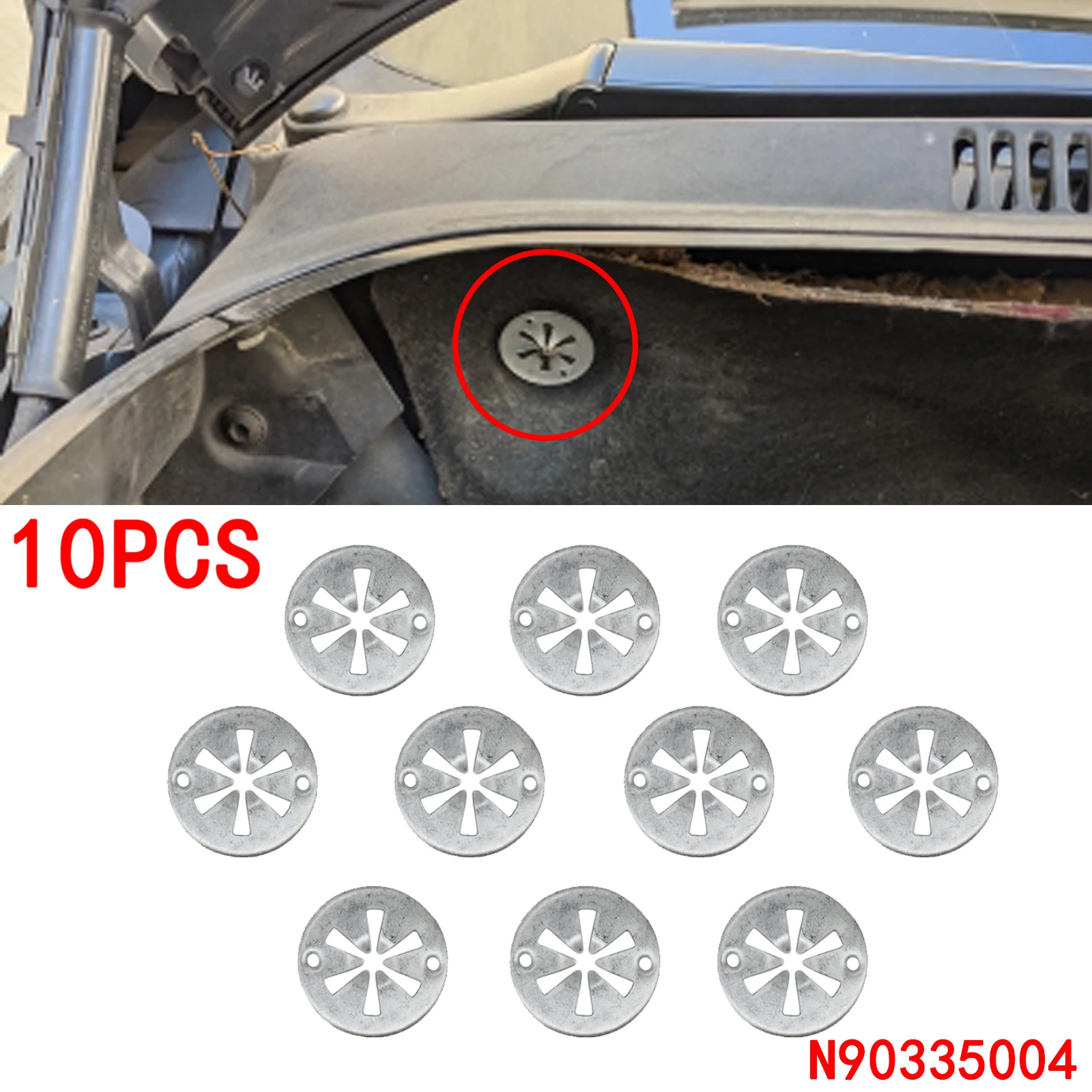 10Pcs Metal Hood Bonnet Undertray Under Engine Insulation Cover Car Styling For Volkswagen VW For Audi For Ford Auto Fasteners