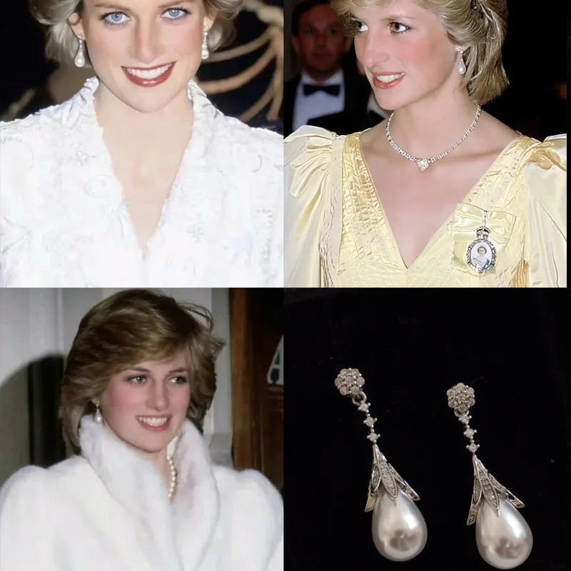 Pearl Drop Earrings Gold Plated Vintage Sparkling Classic Elegant Convertible Earclip Women Daily Party Office Jewelry