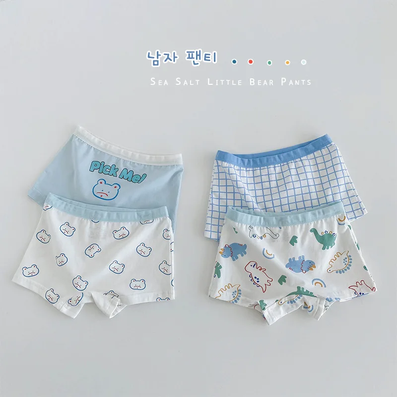 2-11Y Boys Boxer Briefs Shorts Cotton Baby Toddler Underwear for Kids Boy 4 Pack