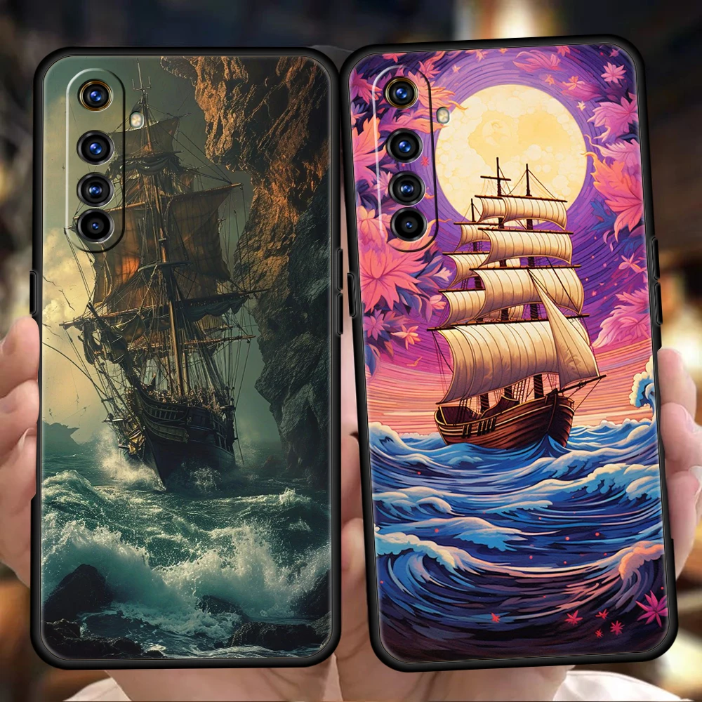 Phone Case For Oppo A17 A31 A54 A57 A78 A80 A98 Find X5 X6 Pro Reno 6 7 10 11 12 F Pro 5G Soft TPU Cover Sea Wave Fundas Capas #1
