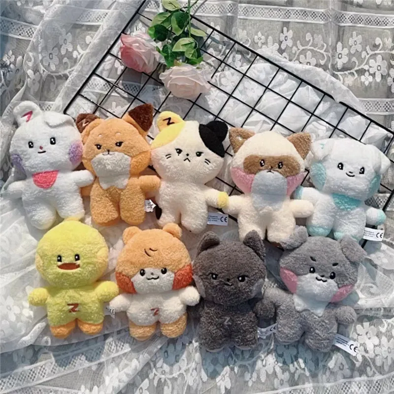 17CM New Lovely Rickey Cartoon Rabbit Dog Chicken Plush Figure Display