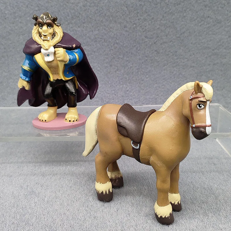Figuras de acción de La Bella y La Bestia de dibujos animados de Disney, juguetes de princesa bonitos, modelos, regalos para niñas