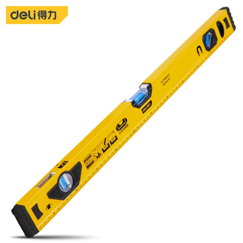 Deli 1 Pcs 3-in-1 High Precision Level Measuring Instruments Multiple-Specifications Woodworking Hand Measuring Tool