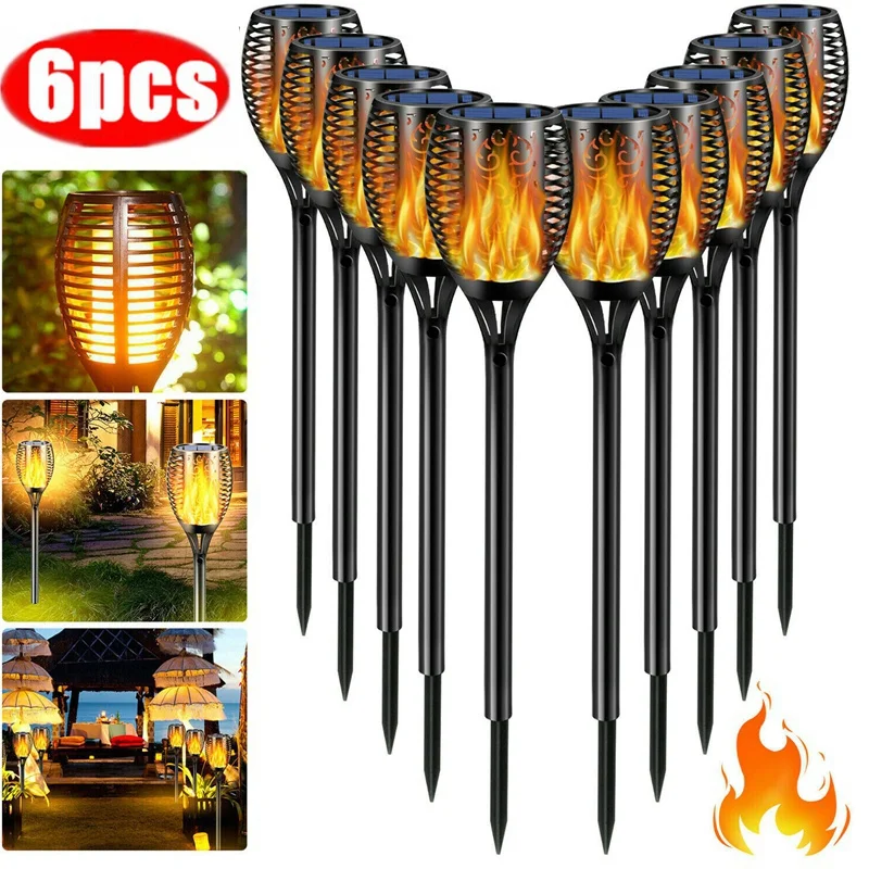 

Солнечные фонарики, улучшенные мерцающие пламя, фонарики, водонепроницаемые солнечные фонари, уличное ландшафтное украшение, освещение, сумерение