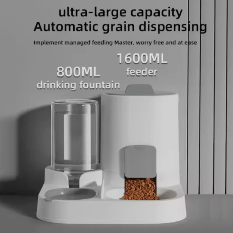 Large Capacity Pet Water Feeder Two-in-One Smooth Water Dispenser Dual Use Feeding Dish for Cats And Dogs Cat Bowl Dog Bowl