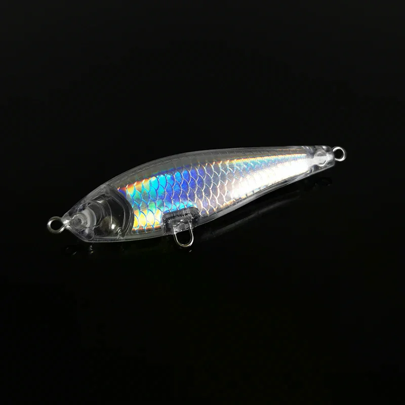 New High Quality Transparent Road Runner Bait 3D Inner Laser Slow Sinking 7g Pencil Bait Blank Body For Easy DIY