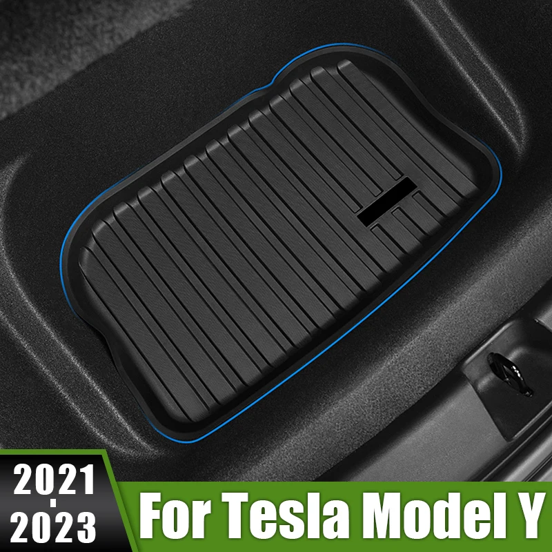 

For Tesla Model Y 2021 2022 2023 Upgrade TPE Car Front Storage Box Pads Rear Trunk Mats Waterproof Trunk Cargo Tray Floor Rugs