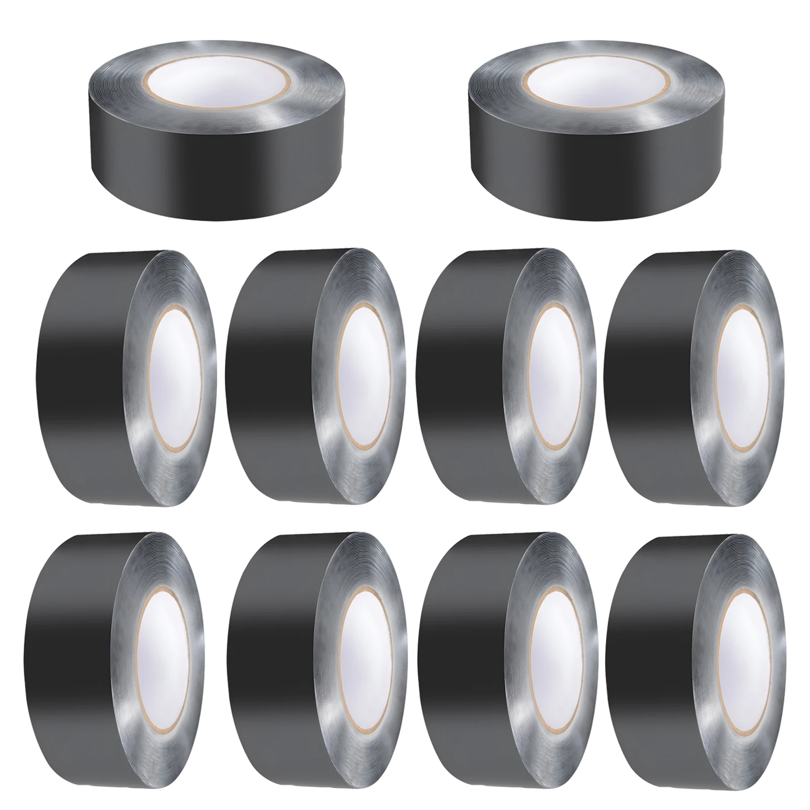 SucceBuy Deck Joist Tape 2inx50ft 10 Pack Butyl Joist Tape for Decking Self-Adhesive for Wood Decks House and Pipes Repair Black
