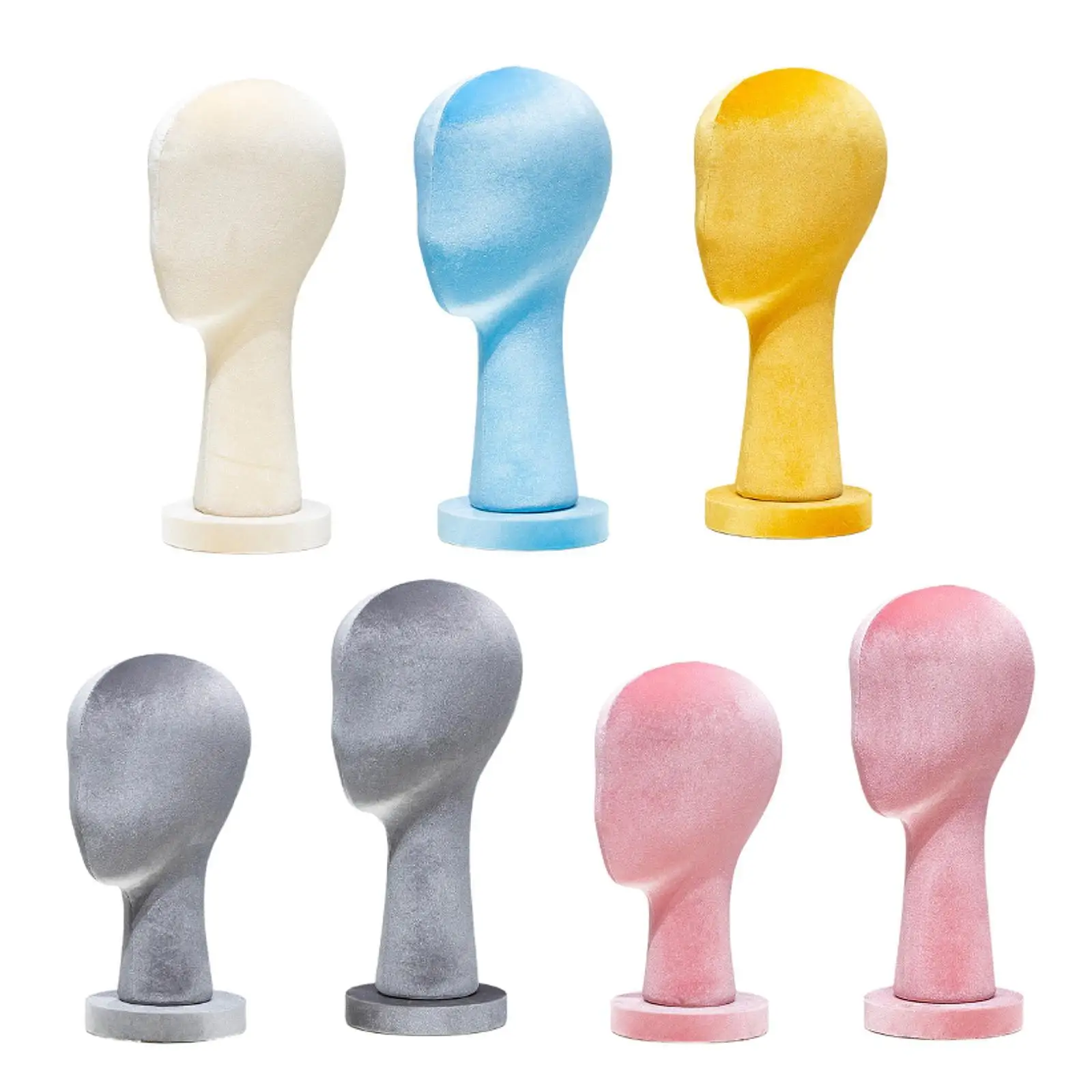 عارضة أزياء رئيس القزم رئيس متعدد الوظائف المخملية شعر مستعار حامل قبعة عرض موقف لصالون تجميل غطاء الرأس DIY الديكور